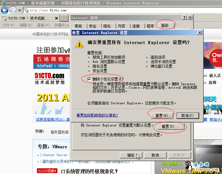 Internet高级选项